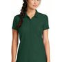 New Era Womens Venue Home Plate Moisture Wicking Short Sleeve Polo Shirt - Dark Green - Closeout