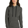 New Era Womens Sueded French Terry Hooded Sweatshirt Hoodie - Graphite Grey - Closeout