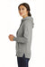 New Era LNEA502 Womens Sueded French Terry Full Zip Hooded Sweatshirt Hoodie Light Graphite Grey Twist Side