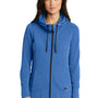 New Era Womens Fleece Full Zip Hooded Sweatshirt Hoodie - Heather Royal Blue
