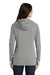 New Era LNEA511 Womens Fleece Full Zip Hooded Sweatshirt Hoodie Heather Shadow Grey Back