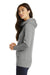 New Era LNEA511 Womens Fleece Full Zip Hooded Sweatshirt Hoodie Heather Shadow Grey Side