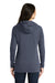 New Era LNEA511 Womens Fleece Full Zip Hooded Sweatshirt Hoodie Heather Navy Blue Back
