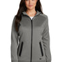 New Era Womens Venue Moisture Wicking Fleece Full Zip Hooded Sweatshirt Hoodie - Shadow Grey - Closeout