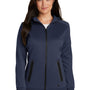 New Era Womens Venue Moisture Wicking Fleece Full Zip Hooded Sweatshirt Hoodie - Navy Blue