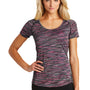 Ogio Womens Endurance Verge Jersey Moisture Wicking Short Sleeve Scoop Neck T-Shirt - Fierce Coral Pink Space Dye