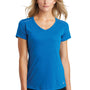 Ogio Womens Endurance Peak Jersey Moisture Wicking Short Sleeve V-Neck T-Shirt - Bolt Blue