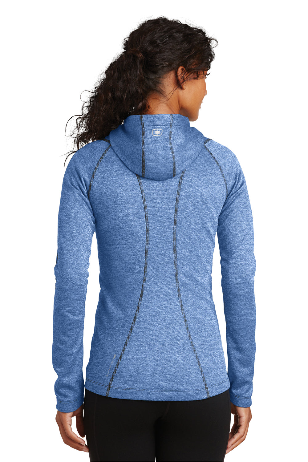 Ogio LOE501 Womens Endurance Pursuit Full Zip Hooded Sweatshirt Hoodie Electric Blue Back