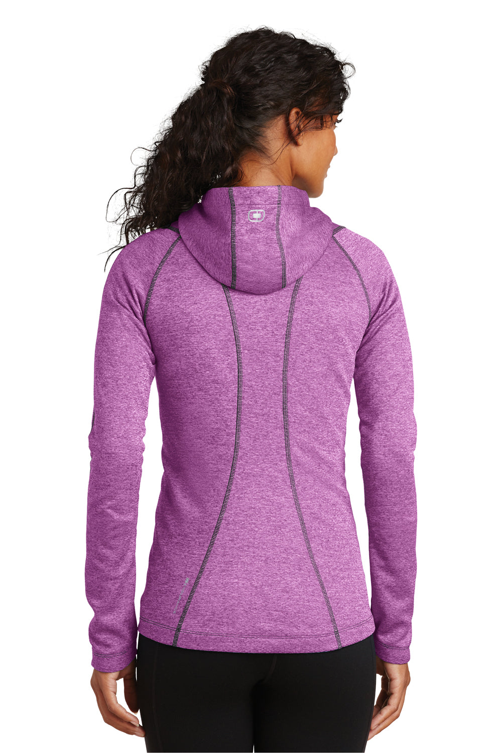Ogio LOE501 Womens Endurance Pursuit Full Zip Hooded Sweatshirt Hoodie Impact Purple Back