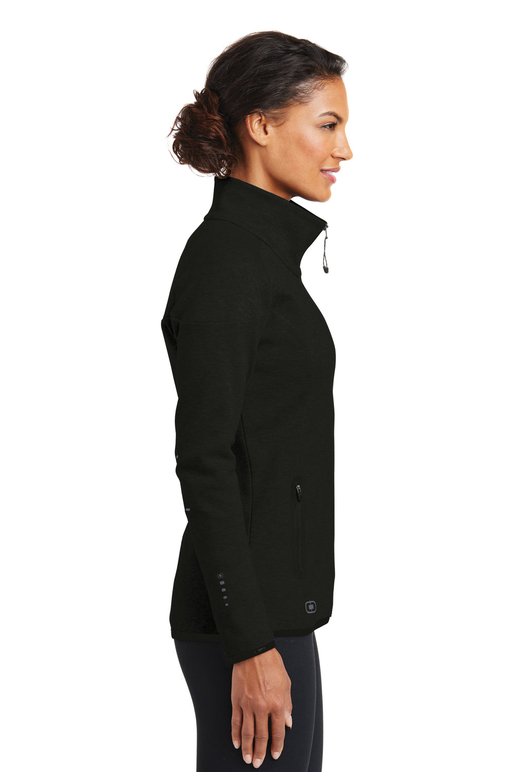 Ogio LOE503 Womens Endurance Origin Moisture Wicking Full Zip Jacket Black Side