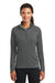 Ogio LOE551 Womens Endurance Radius Moisture Wicking Full Zip Sweatshirt Gear Grey Front