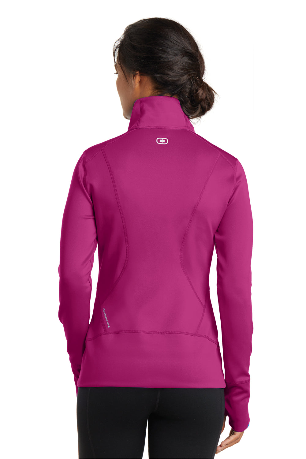 Ogio LOE700 Womens Endurance Fulcrum Full Zip Jacket Fuchsia Pink Back