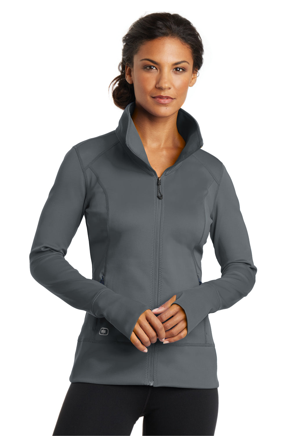 Ogio LOE700 Womens Endurance Fulcrum Full Zip Jacket Gear Grey Front