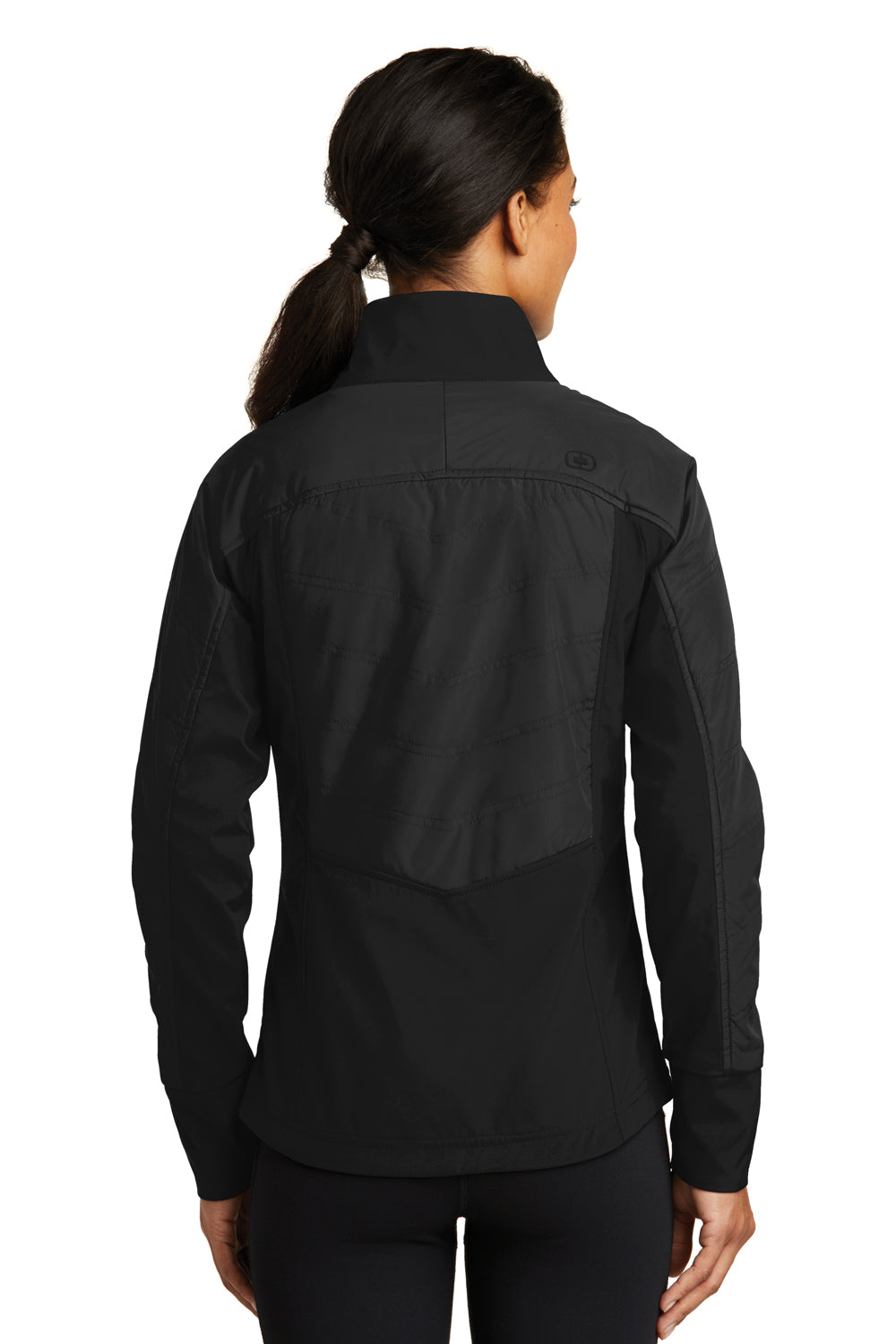 Ogio LOE722 Womens Endurance Brink Wind & Water Resistant Full Zip Jacket Black Back