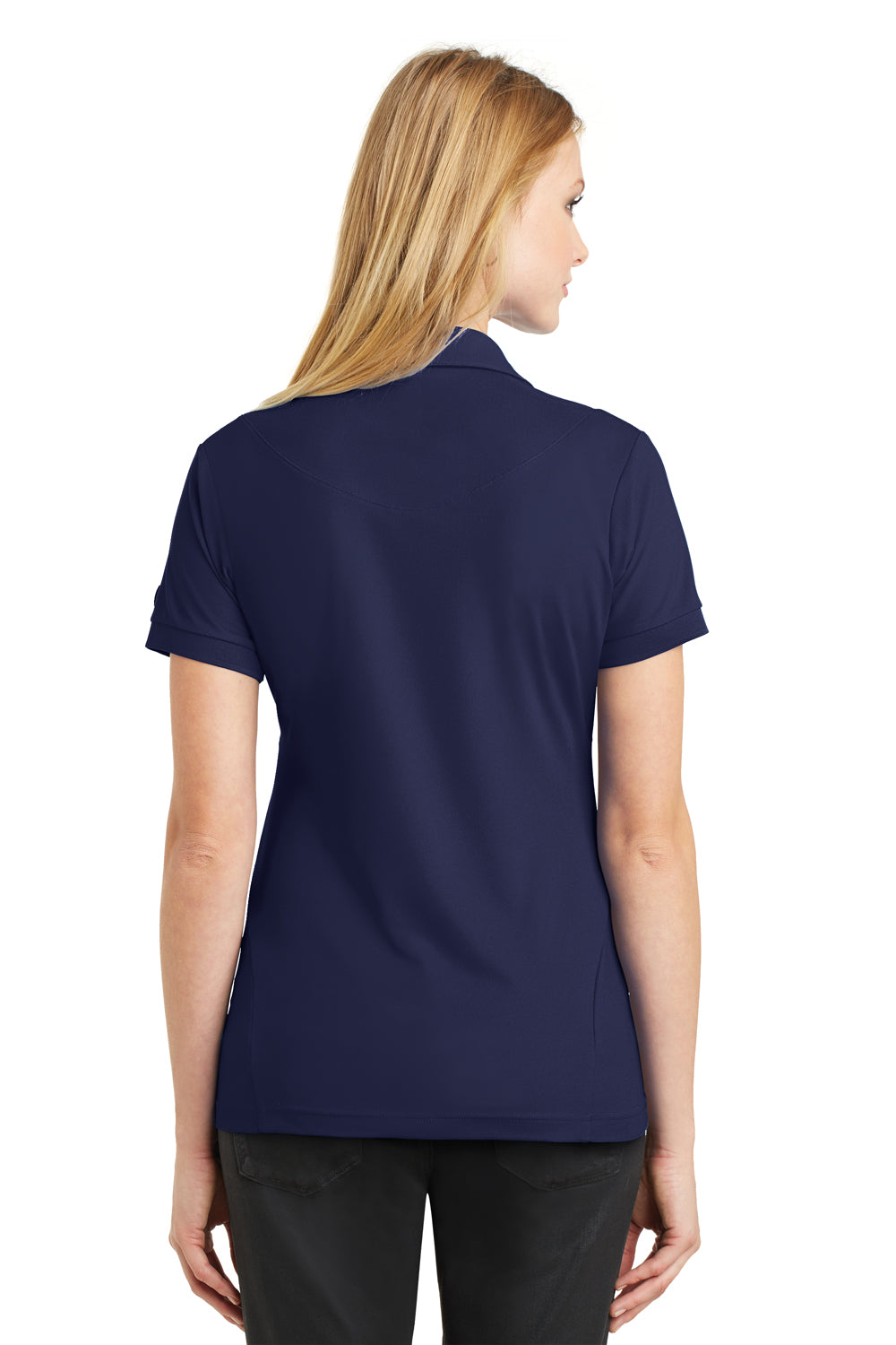 Ogio LOG101 Womens Jewel Moisture Wicking Short Sleeve Polo Shirt Navy Blue Back