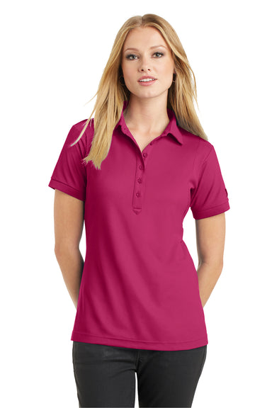 Ogio LOG101 Womens Jewel Moisture Wicking Short Sleeve Polo Shirt Fuchsia Pink Front