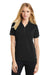 Ogio LOG105 Womens Glam Moisture Wicking Short Sleeve Polo Shirt Black Front