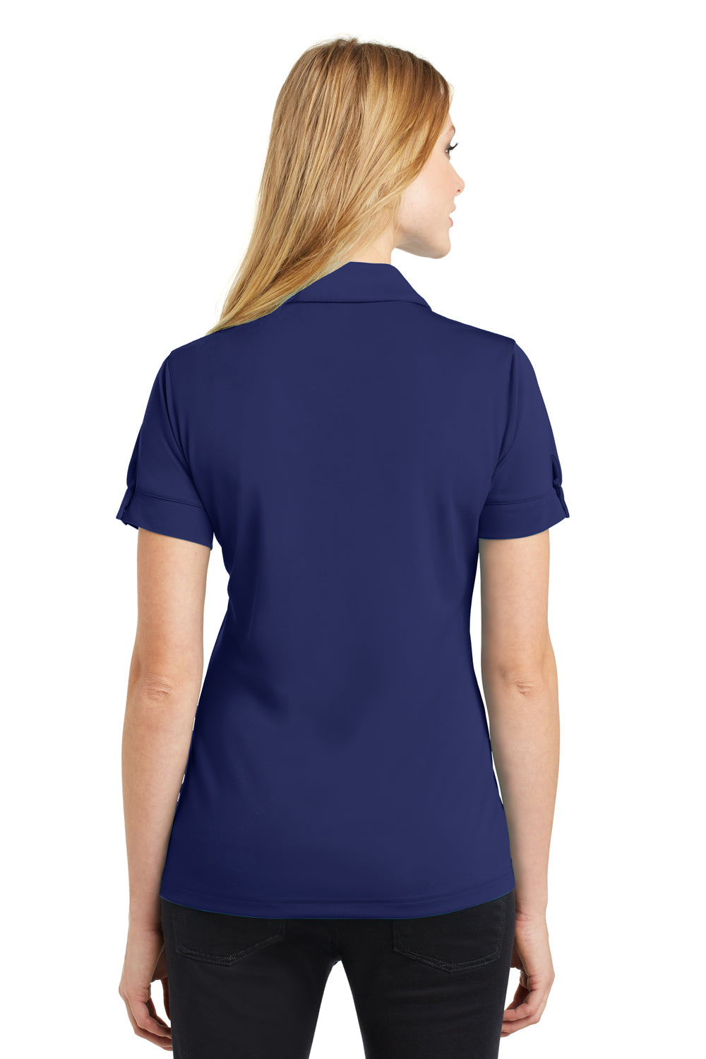 Ogio LOG105 Womens Glam Moisture Wicking Short Sleeve Polo Shirt Blue Back