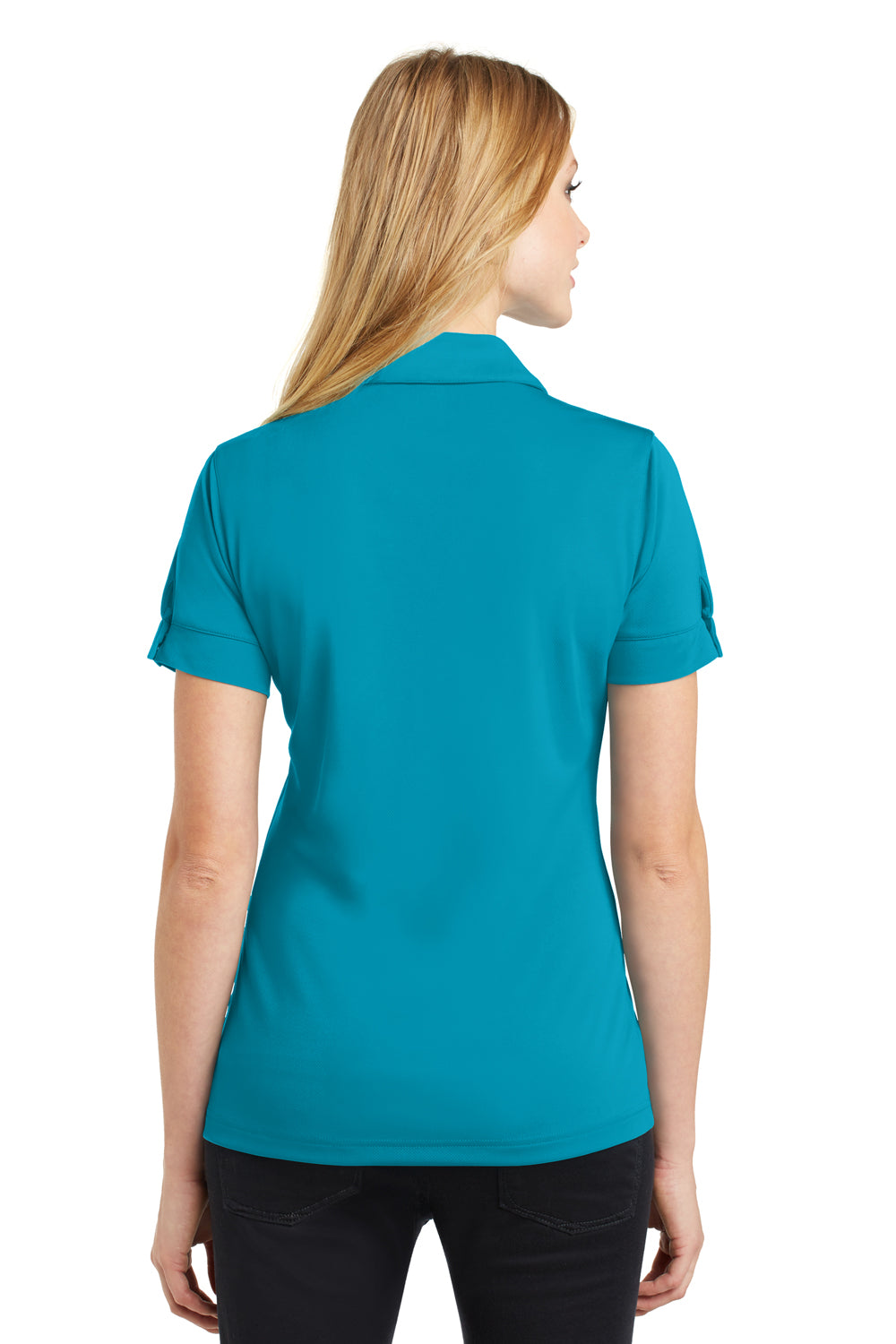 Ogio LOG105 Womens Glam Moisture Wicking Short Sleeve Polo Shirt Voltage Blue Back