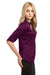 Ogio LOG111 Womens Crush Moisture Wicking 3/4 Sleeve Polo Shirt Purple Side