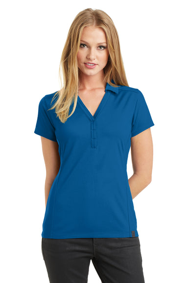 Ogio LOG125 Womens Framework Moisture Wicking Short Sleeve Polo Shirt Bolt Blue Front