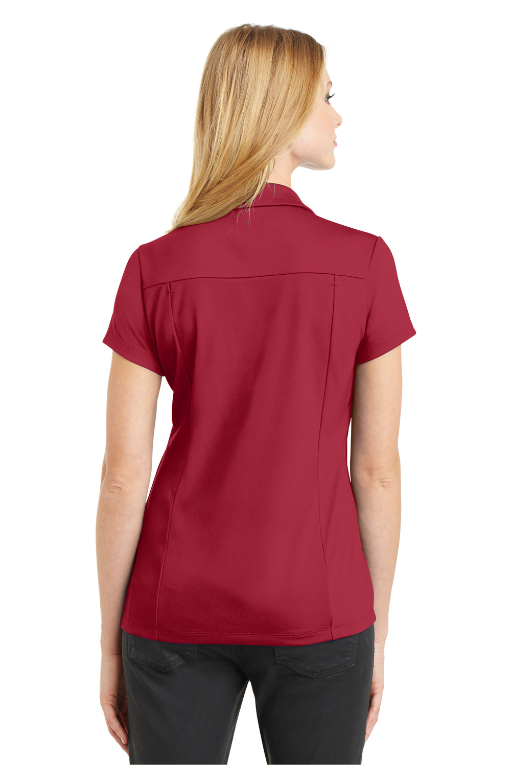 Ogio LOG125 Womens Framework Moisture Wicking Short Sleeve Polo Shirt Red Back