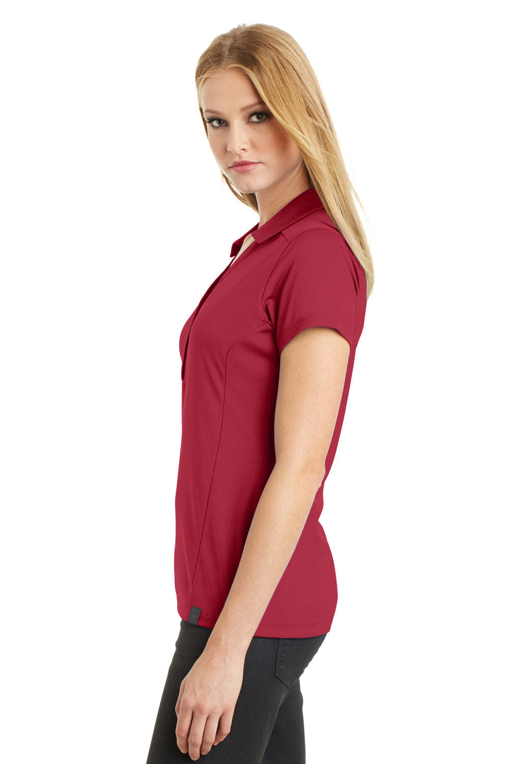 Ogio LOG125 Womens Framework Moisture Wicking Short Sleeve Polo Shirt Red Side