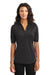 Ogio LOG130 Womens Metro Moisture Wicking Short Sleeve Polo Shirt Black Front