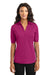 Ogio LOG130 Womens Metro Moisture Wicking Short Sleeve Polo Shirt Fuchsia Pink Front