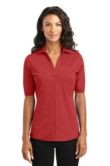 Ogio LOG130 Womens Metro Moisture Wicking Short Sleeve Polo Shirt Red Front