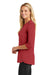 Ogio LOG132 Womens Fuse 3/4 Sleeve Henley T-Shirt Red Side