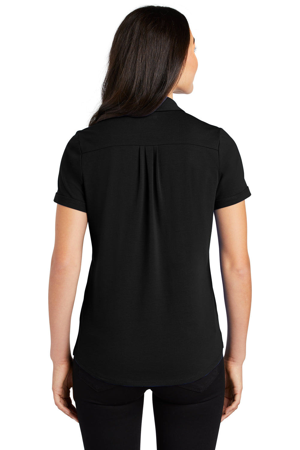 Ogio LOG138 Womens Limit Moisture Wicking Short Sleeve Polo Shirt Black Back