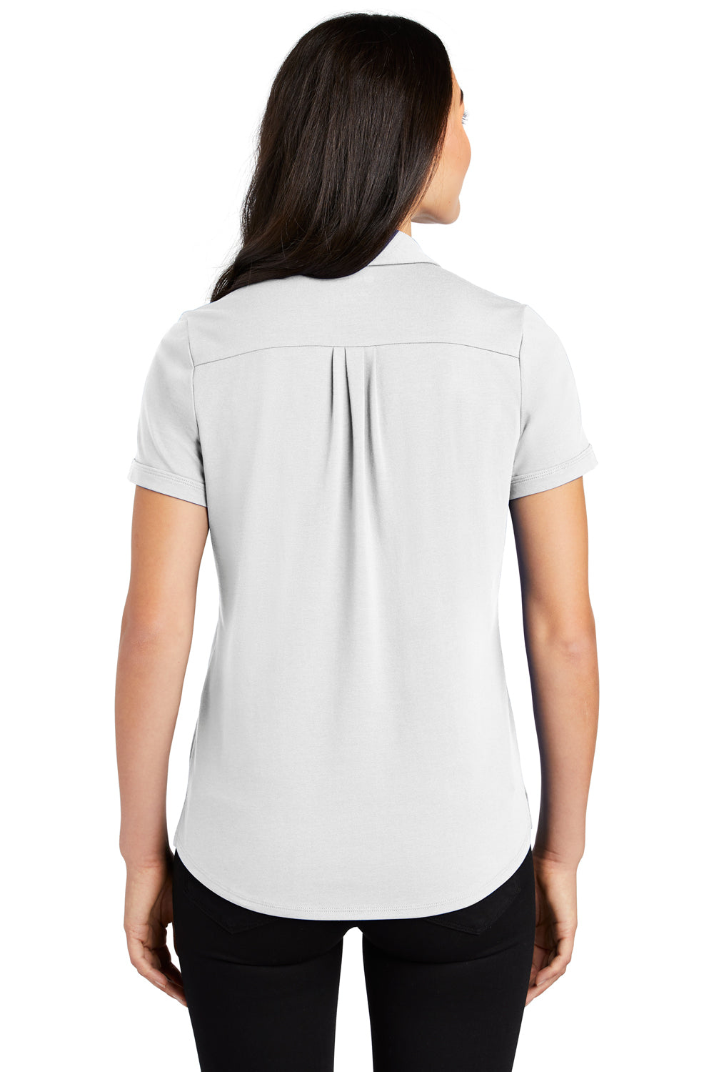 Ogio LOG138 Womens Limit Moisture Wicking Short Sleeve Polo Shirt White Back