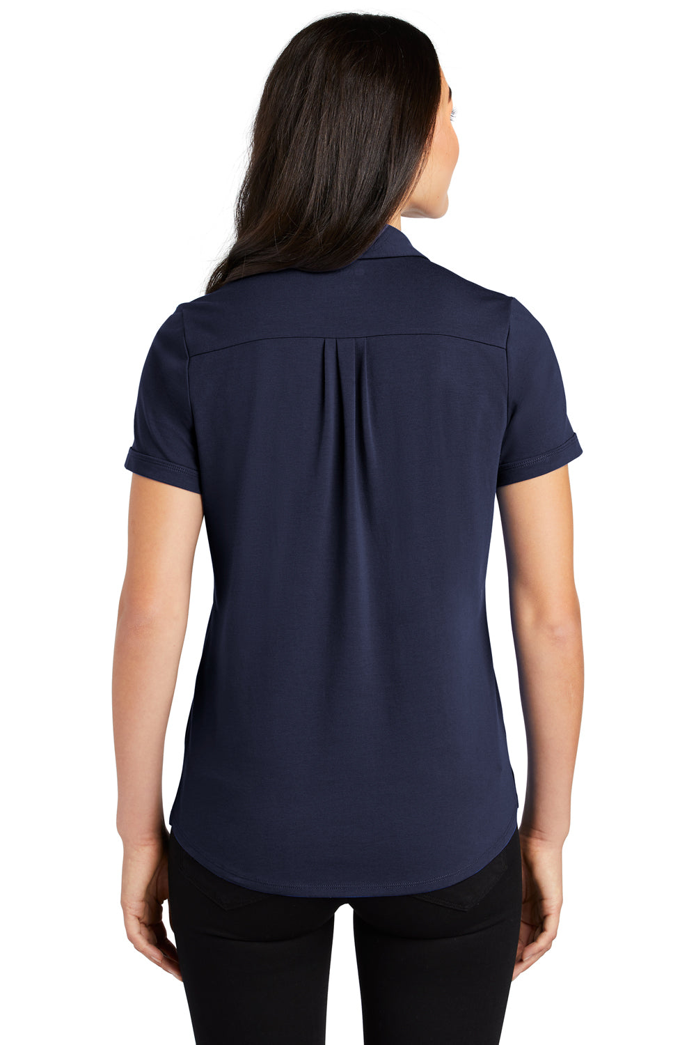 Ogio LOG138 Womens Limit Moisture Wicking Short Sleeve Polo Shirt Navy Blue Back