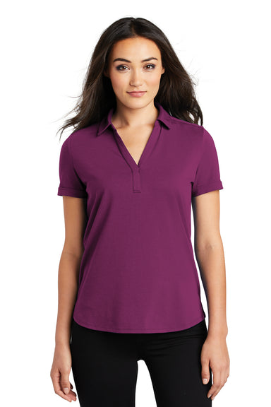 Ogio LOG138 Womens Limit Moisture Wicking Short Sleeve Polo Shirt Purple Front