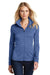 Ogio LOG203 Womens Pixel Moisture Wicking Full Zip Sweatshirt Blue Front