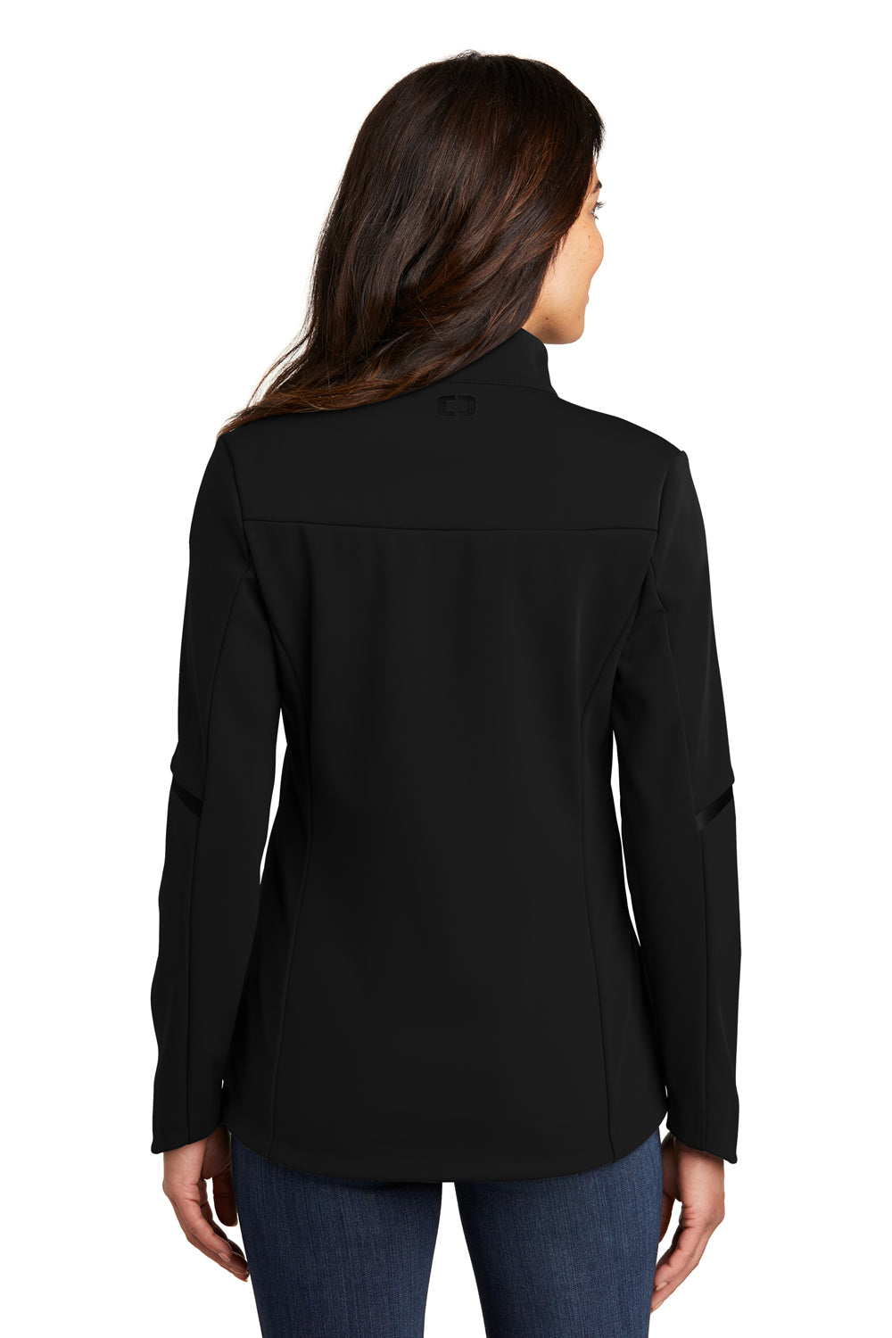 Ogio LOG725 Womens Exaction Wind & Water Resistant Full Zip Jacket Black Back