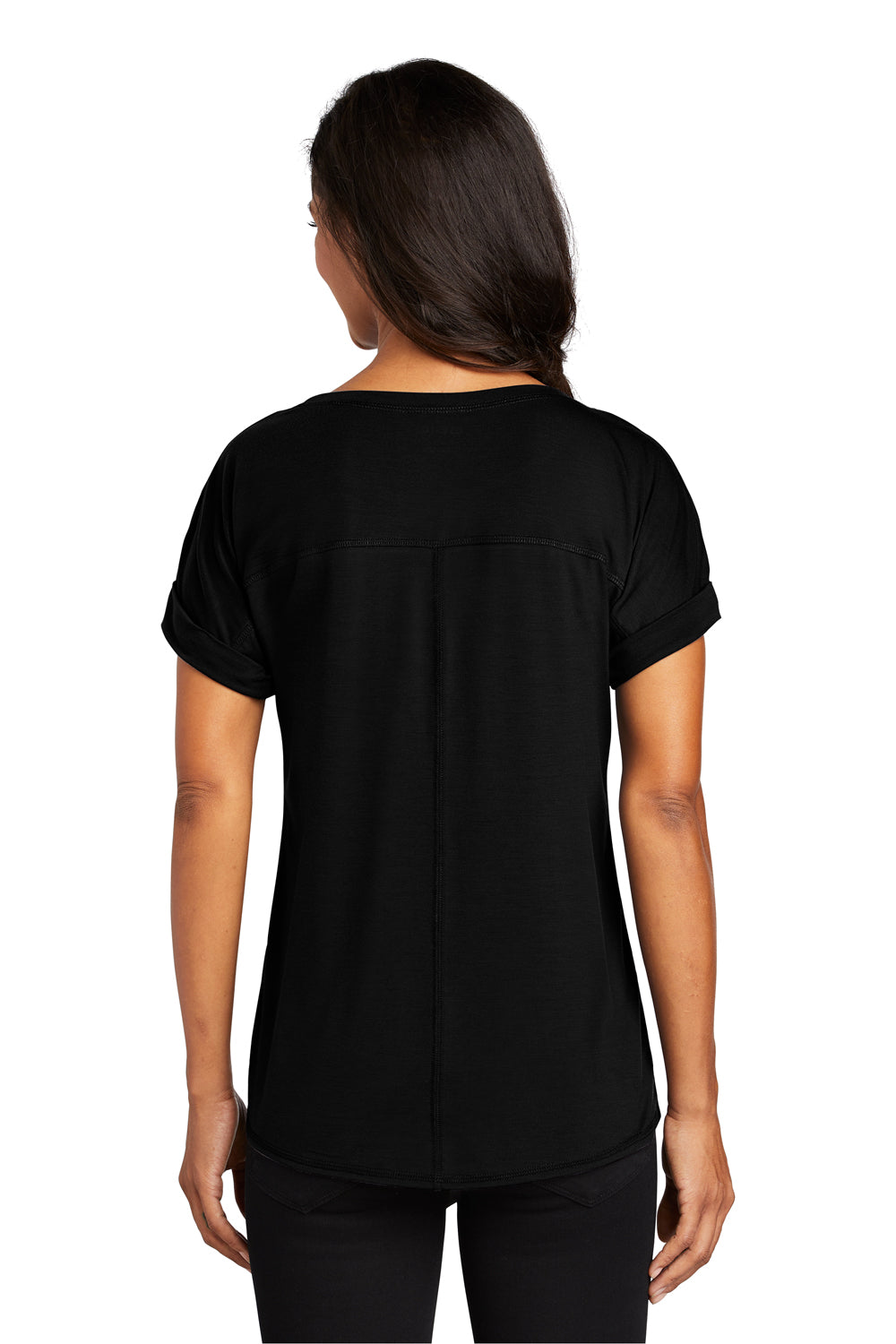 Ogio LOG800 Womens Luuma Jersey Moisture Wicking Short Sleeve Crewneck T-Shirt Black Back