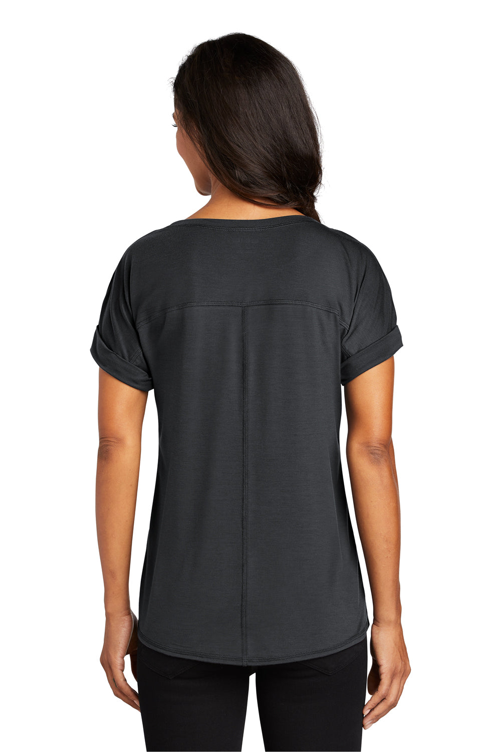 Ogio LOG800 Womens Luuma Jersey Moisture Wicking Short Sleeve Crewneck T-Shirt Diesel Grey Back