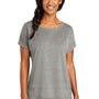 Ogio Womens Luuma Jersey Moisture Wicking Short Sleeve Crewneck T-Shirt - Heather Petrol Grey - Closeout