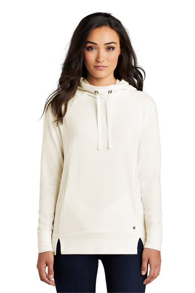 Ogio LOG810 Womens Luuma Fleece Hooded Sweatshirt Hoodie White Front