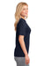 Port & Company LPC380 Womens Dry Zone Performance Moisture Wicking Short Sleeve Crewneck T-Shirt Navy Blue Side