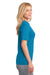 Port & Company LPC380 Womens Dry Zone Performance Moisture Wicking Short Sleeve Crewneck T-Shirt Neon Blue Side