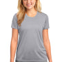 Port & Company Womens Dry Zone Performance Moisture Wicking Short Sleeve Crewneck T-Shirt - Silver Grey
