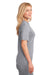 Port & Company LPC380 Womens Dry Zone Performance Moisture Wicking Short Sleeve Crewneck T-Shirt Silver Grey Side