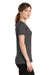Port & Company LPC381V Womens Dry Zone Performance Moisture Wicking Short Sleeve V-Neck T-Shirt Charcoal Grey Side