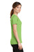 Port & Company LPC381V Womens Dry Zone Performance Moisture Wicking Short Sleeve V-Neck T-Shirt Lime Green Side
