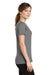 Port & Company LPC381V Womens Dry Zone Performance Moisture Wicking Short Sleeve V-Neck T-Shirt Medium Grey Side