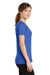 Port & Company LPC381V Womens Dry Zone Performance Moisture Wicking Short Sleeve V-Neck T-Shirt Royal Blue Side