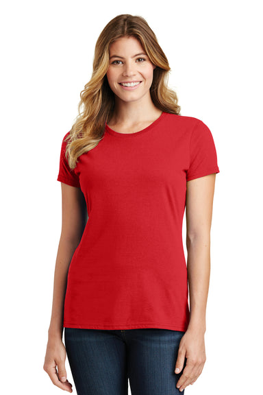 Port & Company LPC450 Womens Fan Favorite Short Sleeve Crewneck T-Shirt Red Front